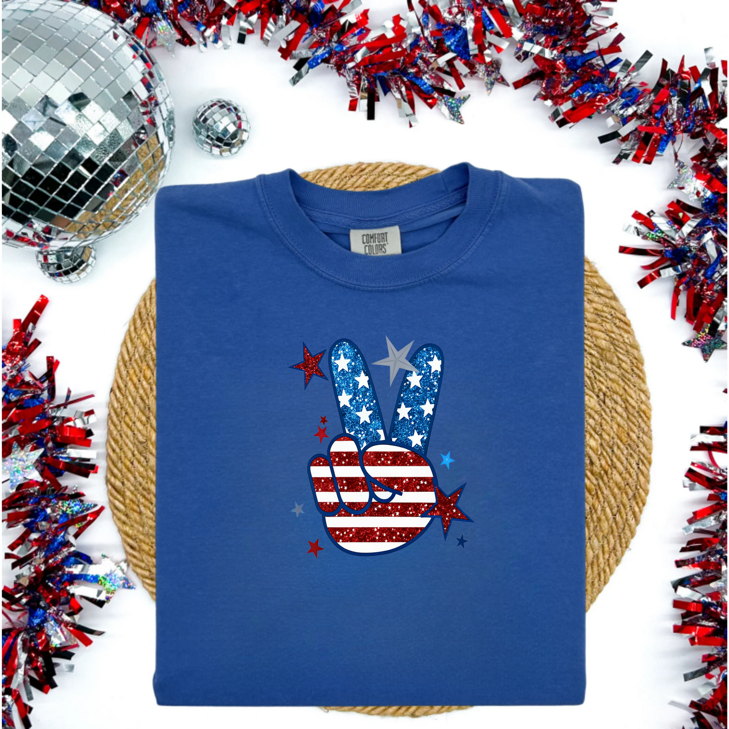 Peace Sign Unisex Tee - Patriotic Design
