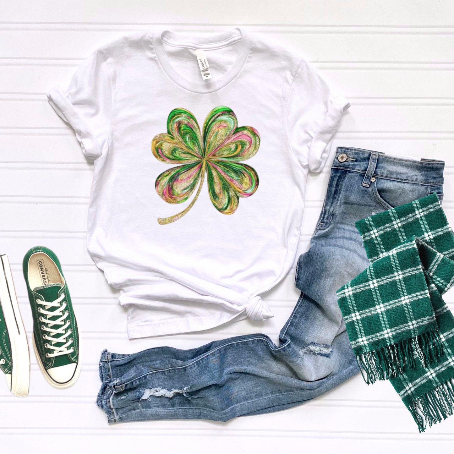 Painted Shamrock St. Patrick's Day Tee