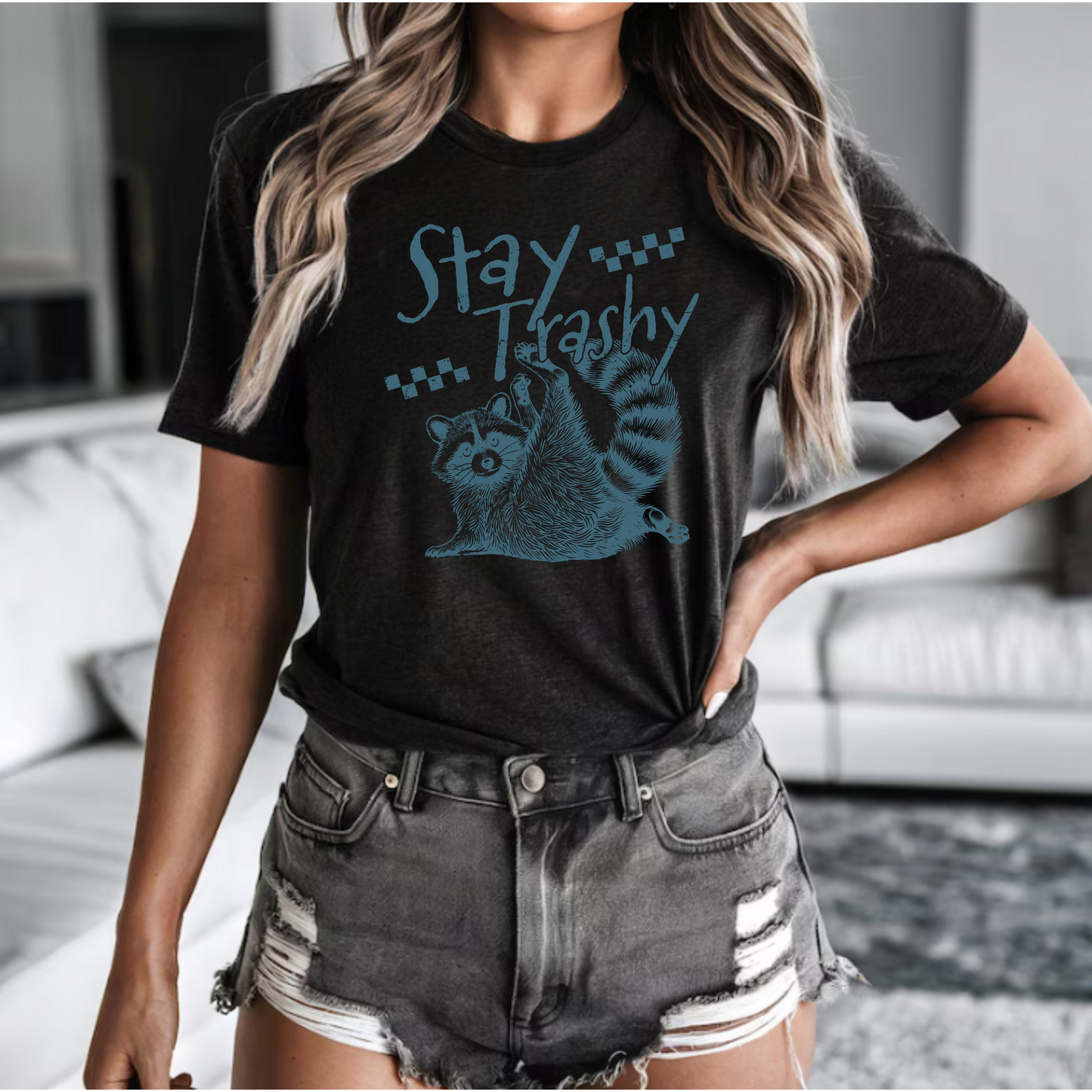 Raccoon Unisex Tee - Stay Trashy Design