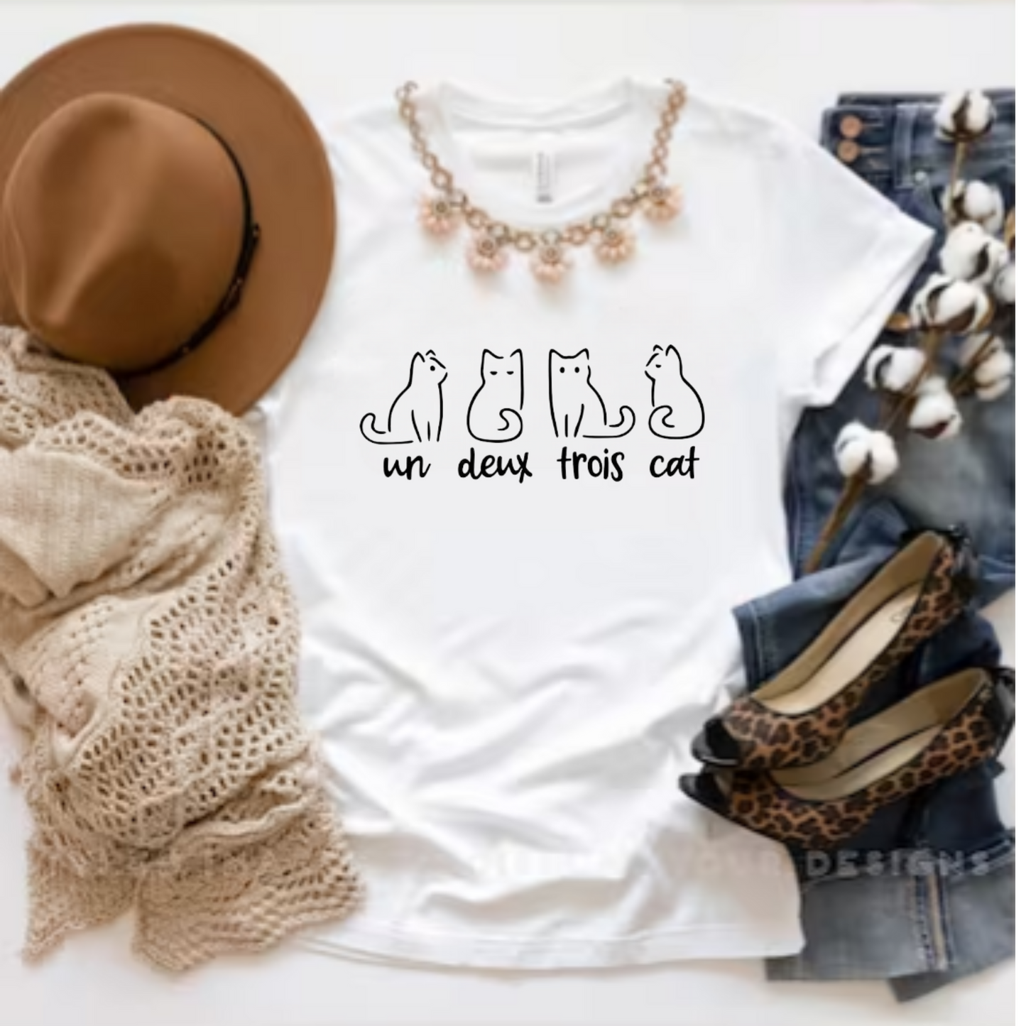 Cat Unisex Tee - un deux troi cat shirt