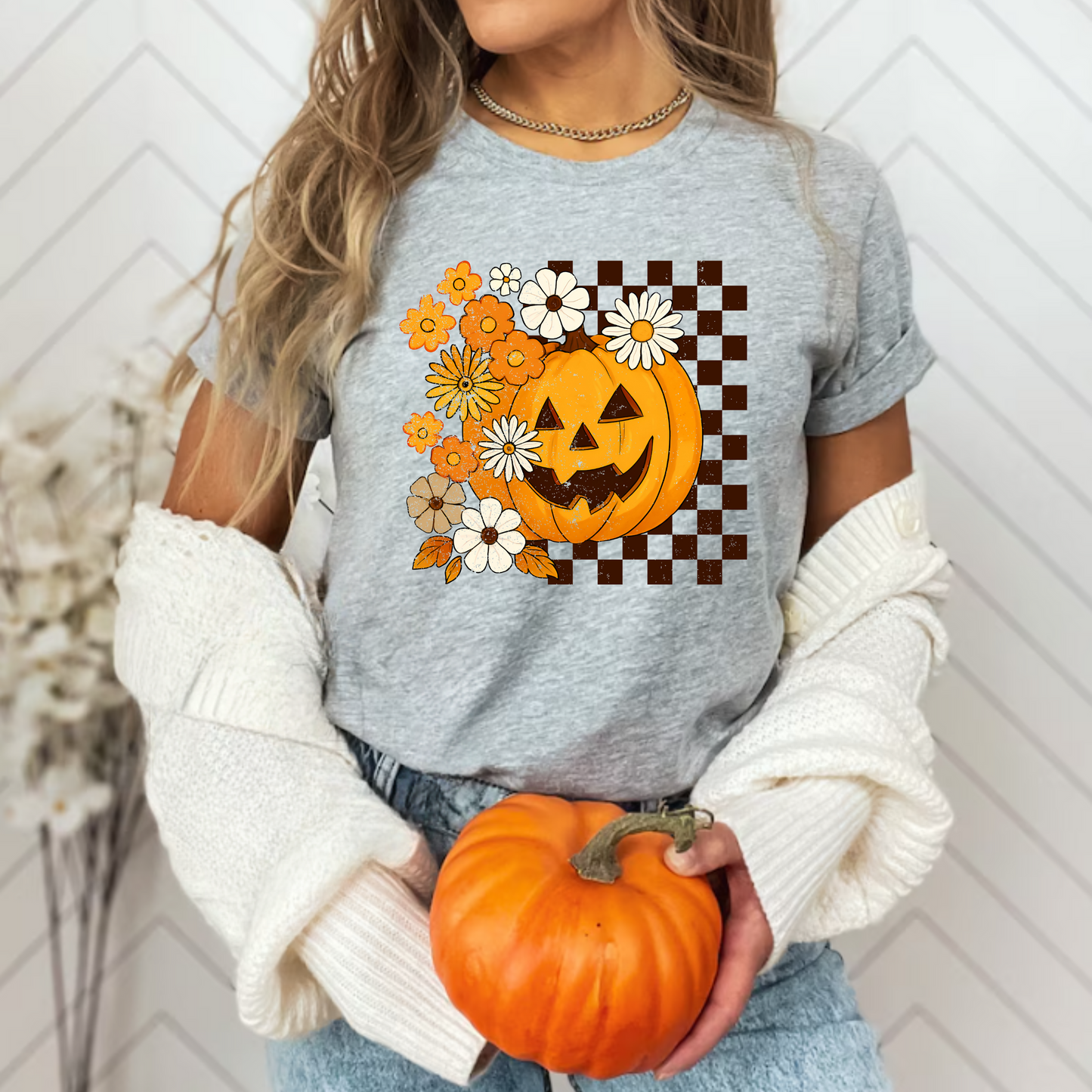 Floral Pumpkin T-Shirt