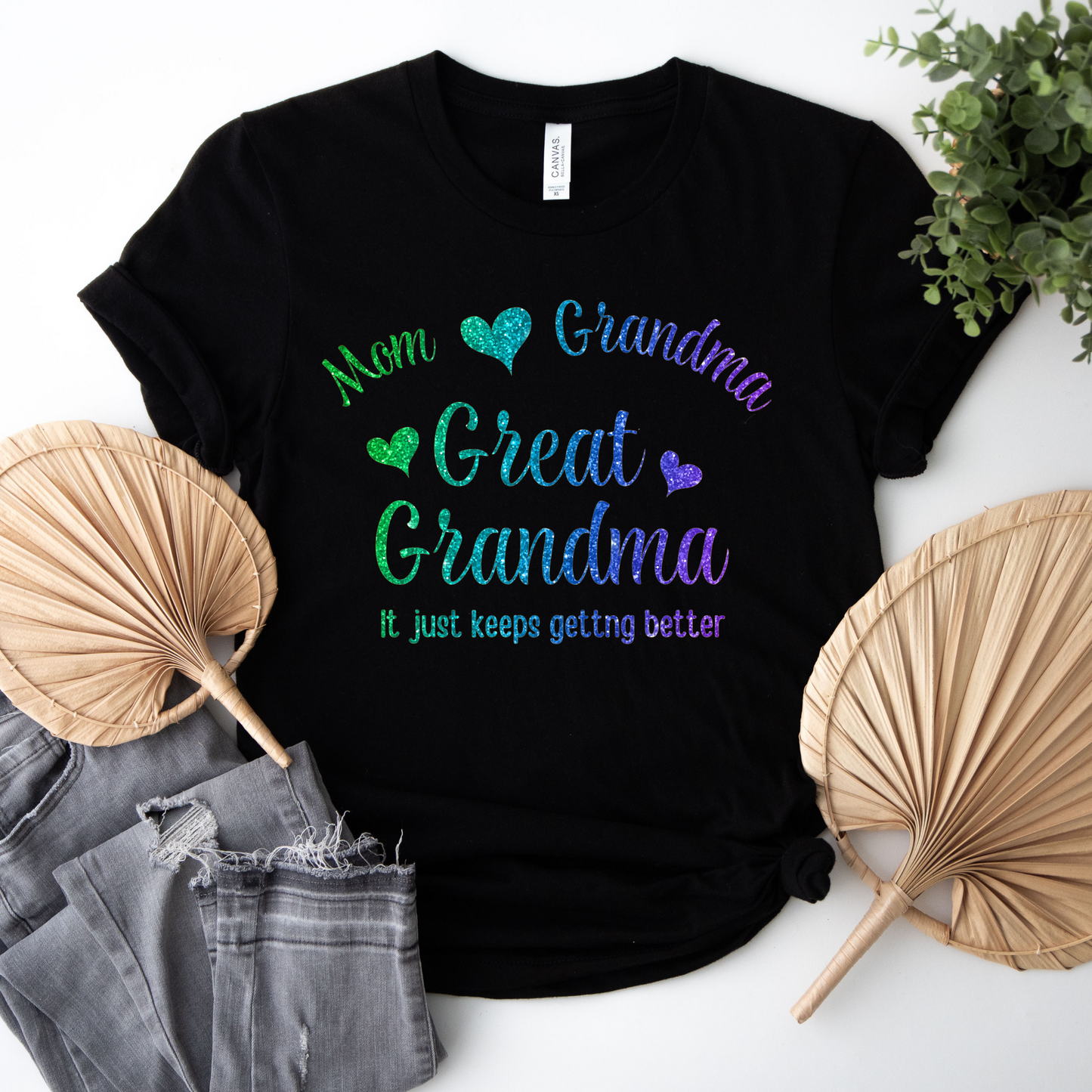 Family Generation Tee Shirt - Mom Grandma Great Grandma Gift
