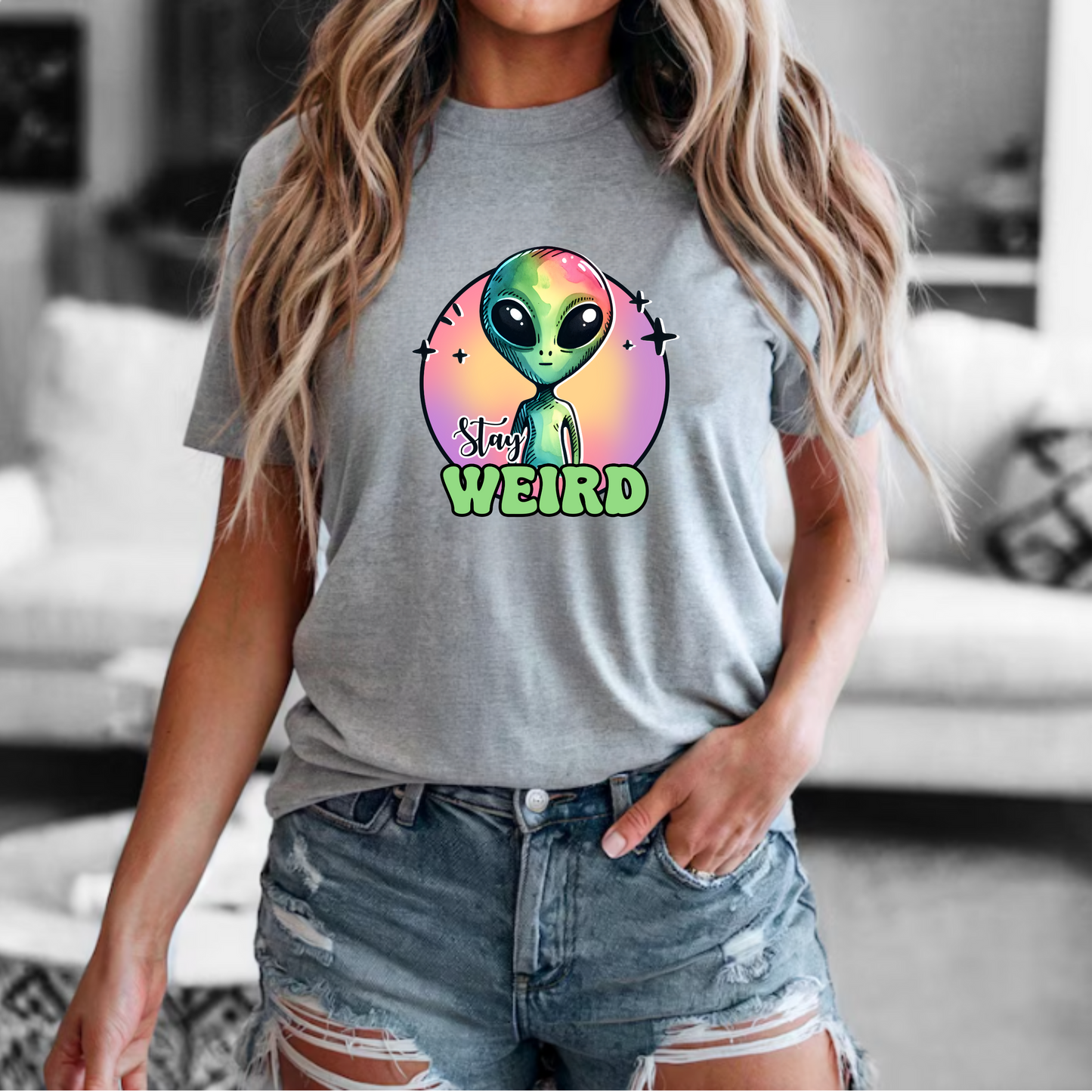 Alien Unisex Tee - Stay Weird Design