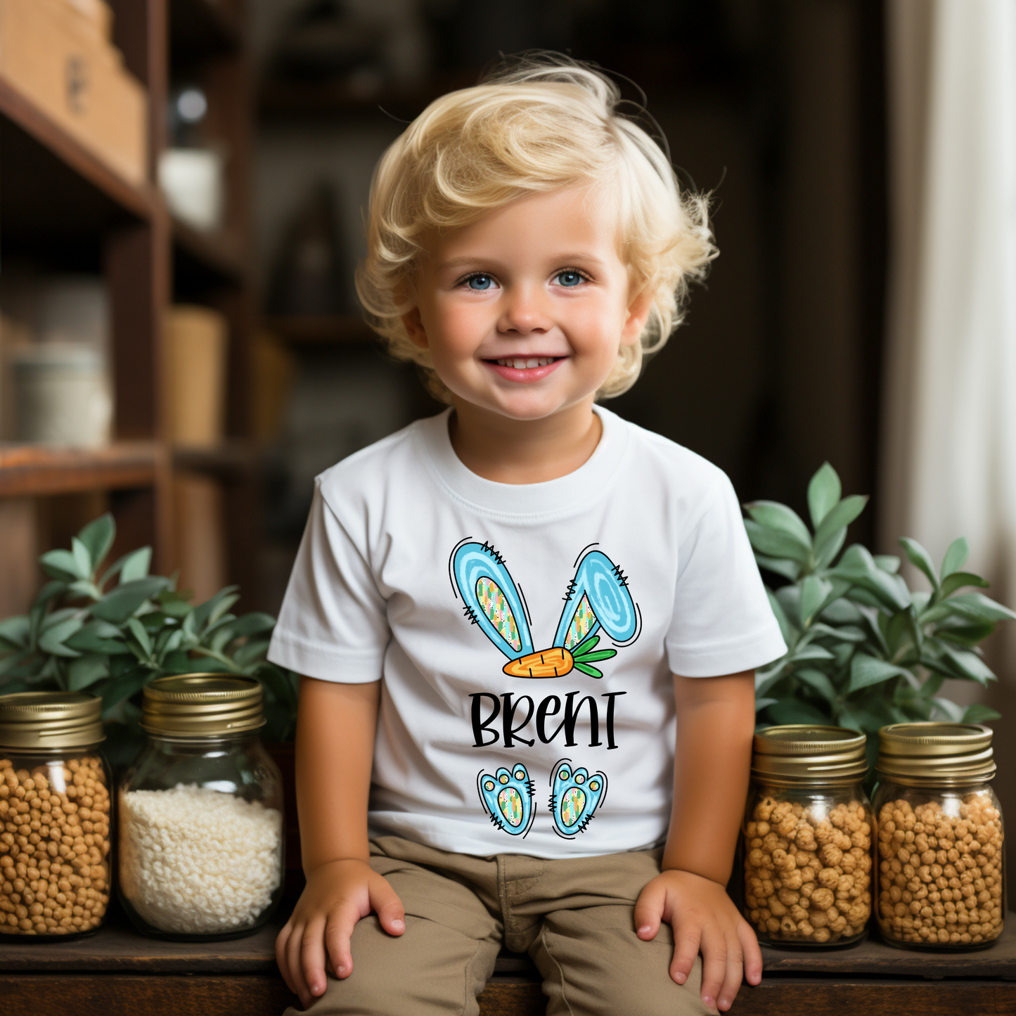 Customized children's Easter bunny png