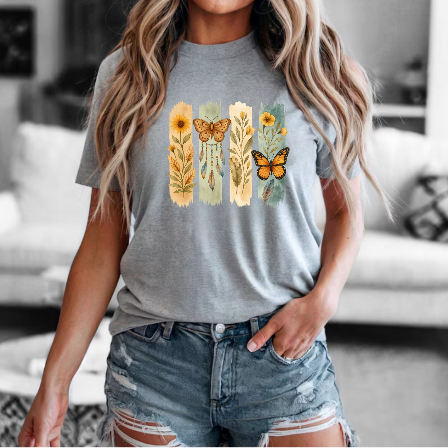 Butterfly Brush Strokes Tee