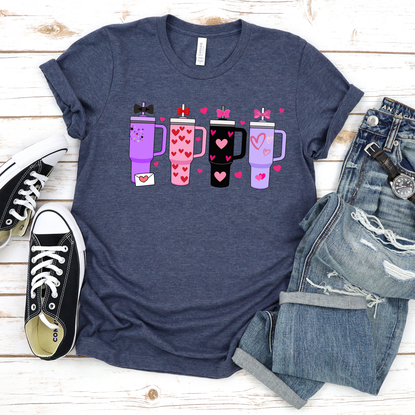 Valentine's Day Stanley tumbler Tee
