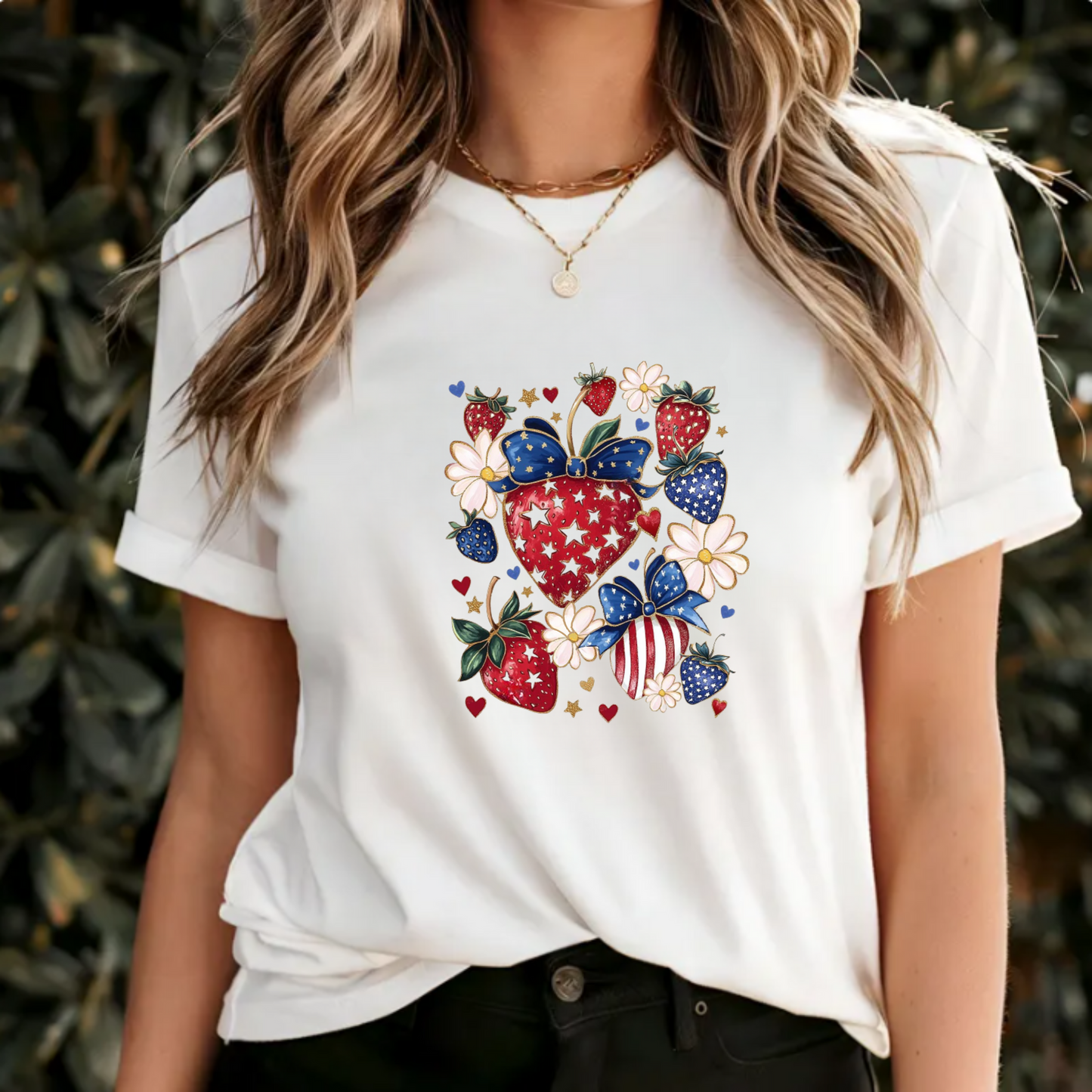 Strawberry 4th of July Tee