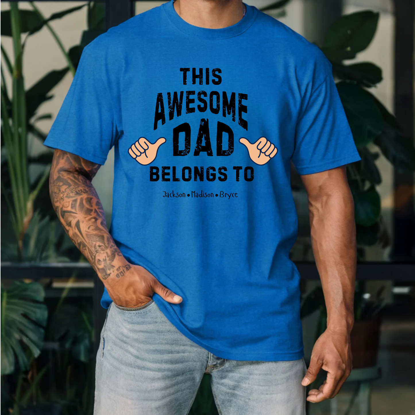 Father's Day Unisex Tee - This Awesome Dad Belongs To
