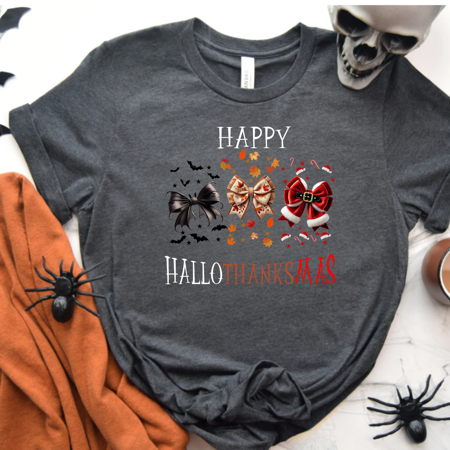 T-Shirt Happy Hallothanksmas Design