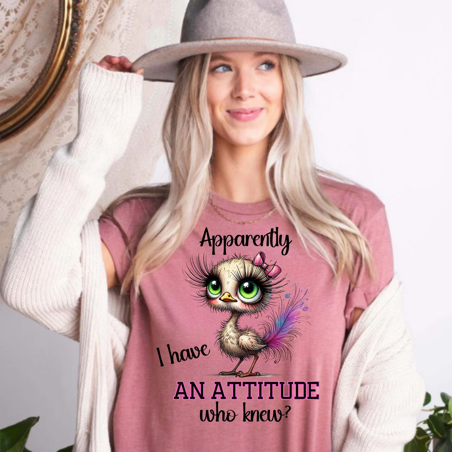 Funny Bird Unisex Tee - Apparently I Have an Attitude Who Knew
