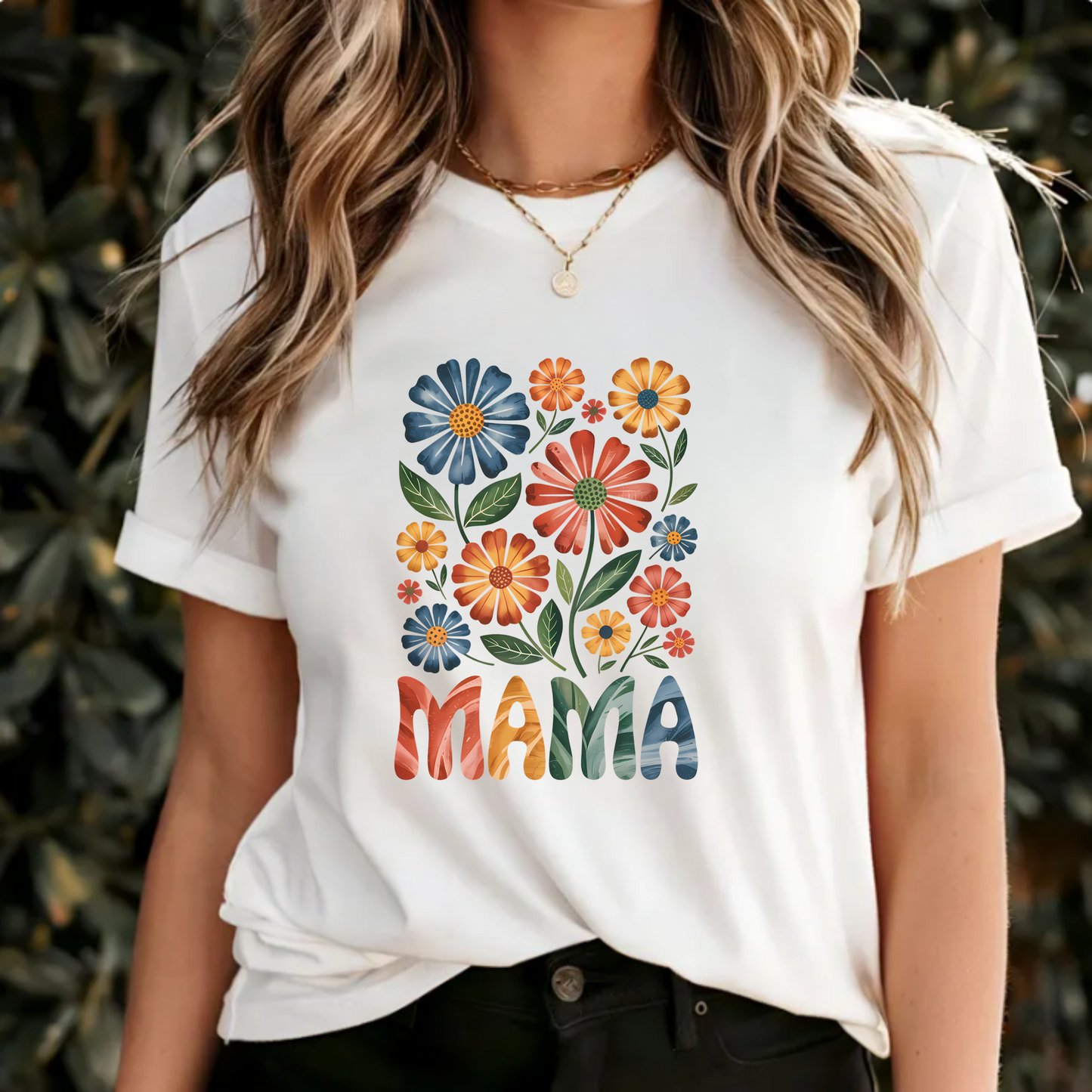 Floral 'Mama' Tee