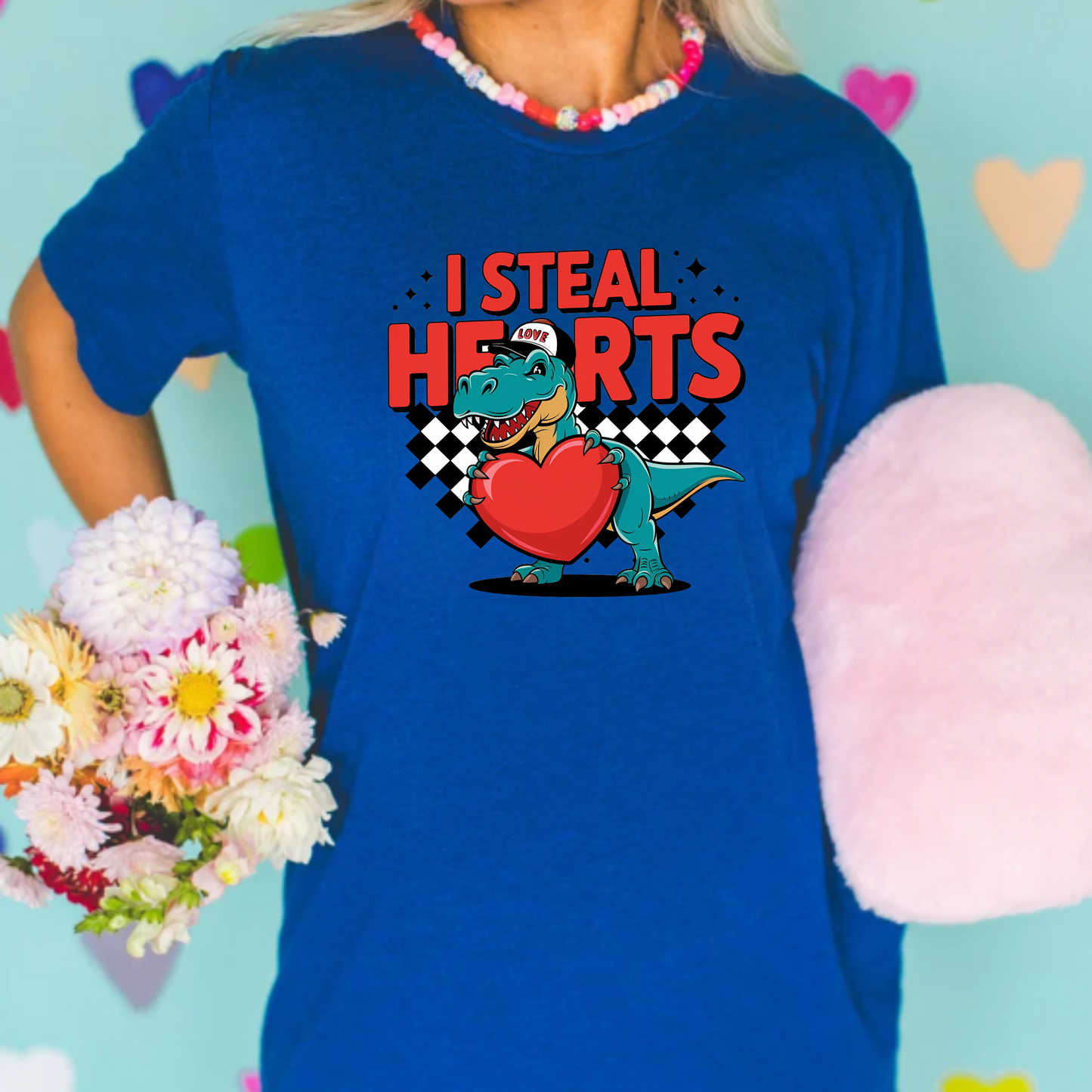 Dinosaur I Steal Hearts Tee