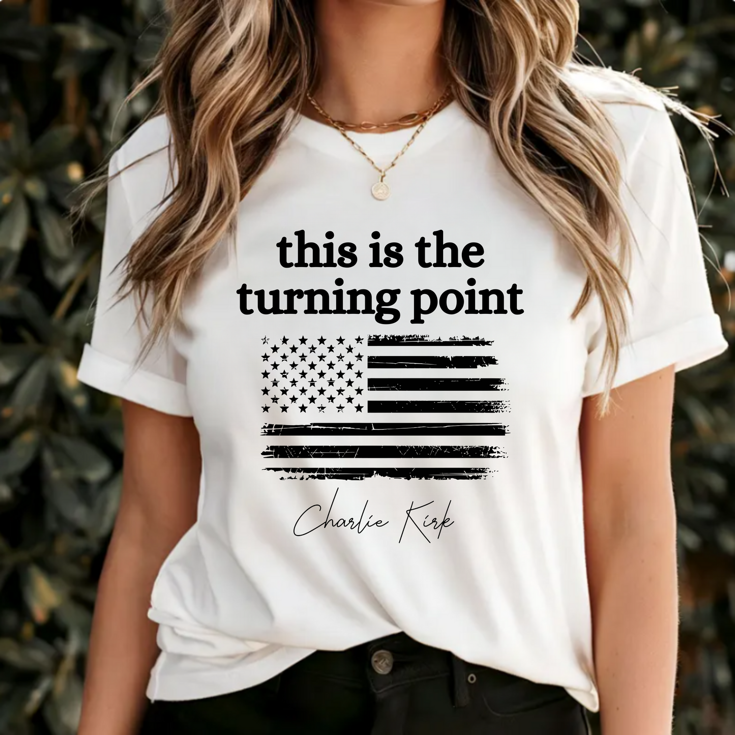 Unisex T-Shirt - 'Turning Point' Charlie Kirk Quote Tee