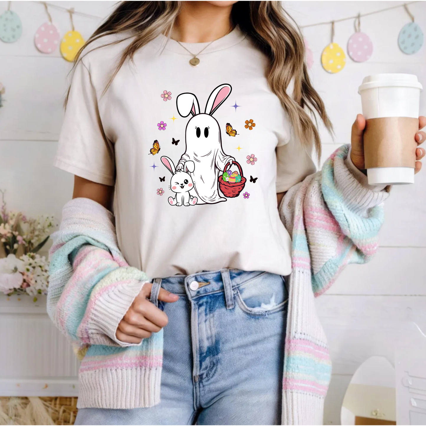 Ghost Easter Bunny Tee