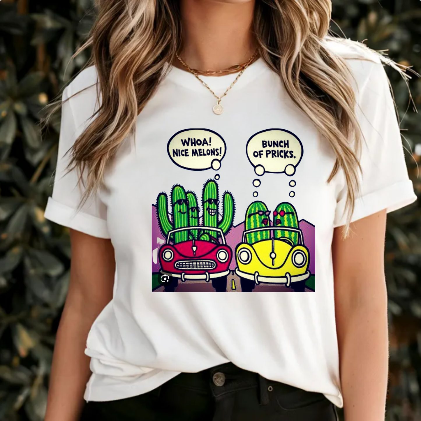 Funny Unisex Tee - Nice Melons Bunch of Pricks Design