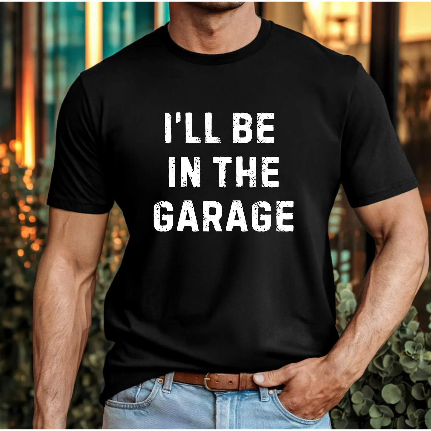 I'll be in the garage Men's Tee Shirt