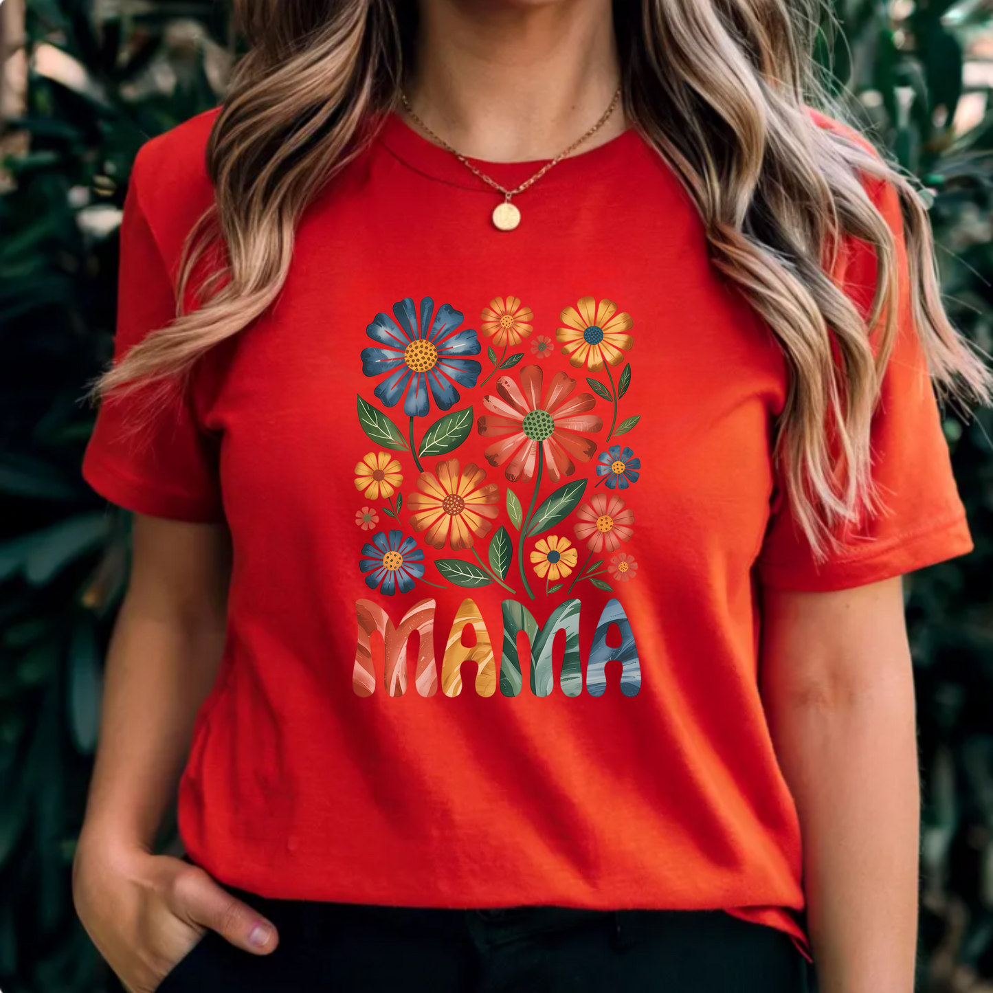 Floral 'Mama' Tee