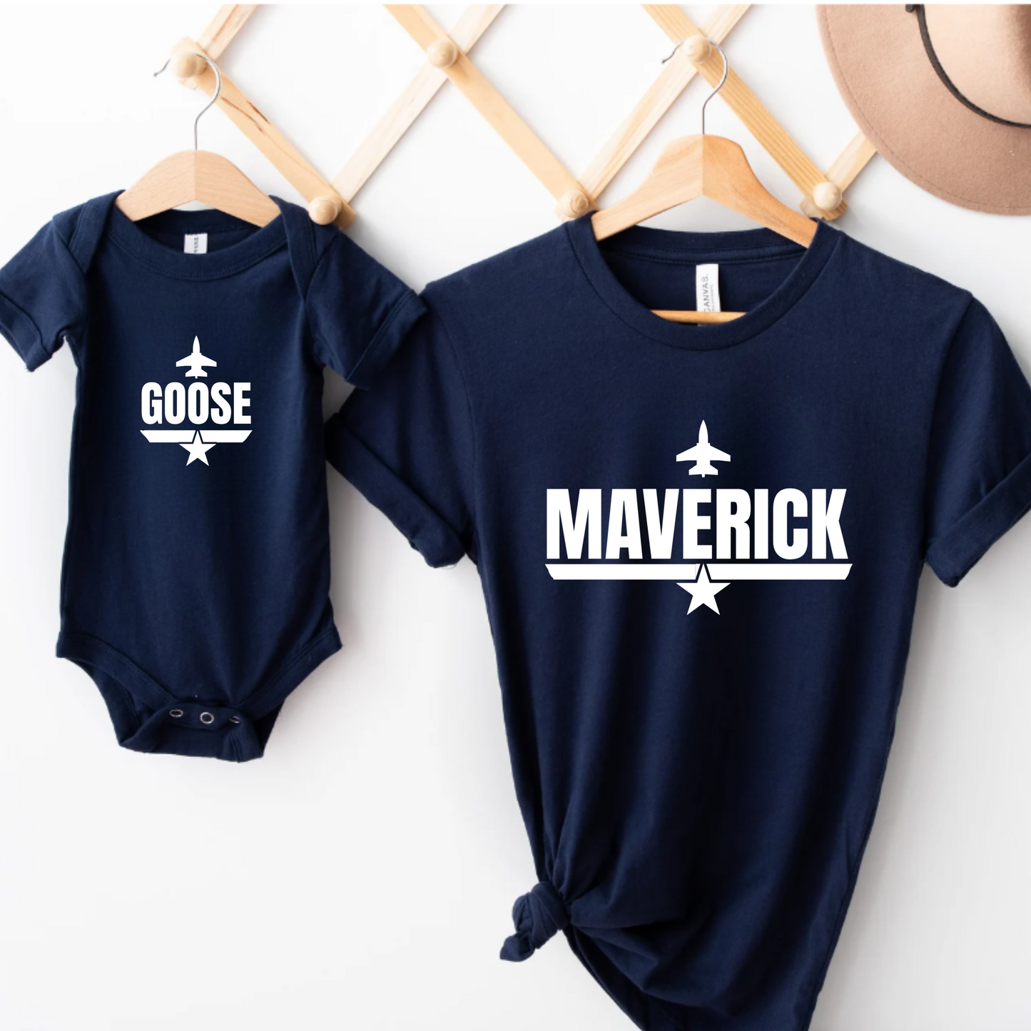 Infant Bodysuit - 'Maverick and Goose' Mom and Baby Design