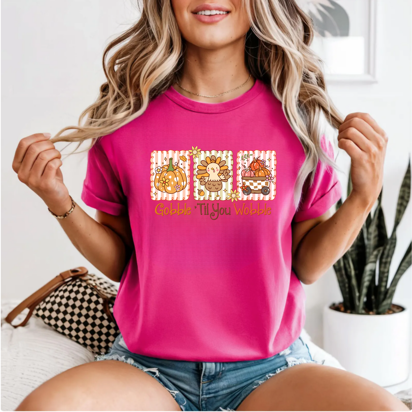 Thanksgiving Unisex T-Shirt Gobble til you wobble