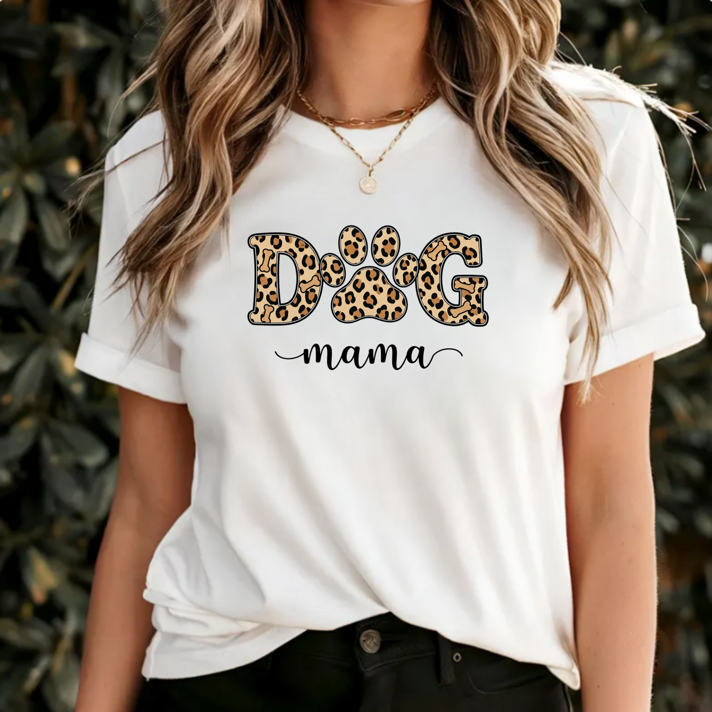 Leopard Print Dog Mama Tee
