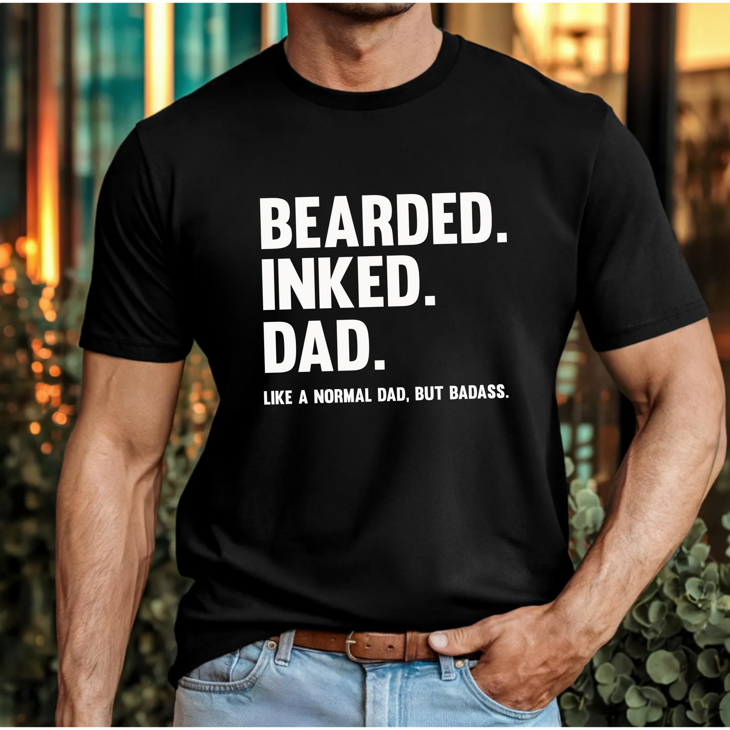 Bearded Dad Tee - Inked & Badass Unisex Short Sleeve Shirt
