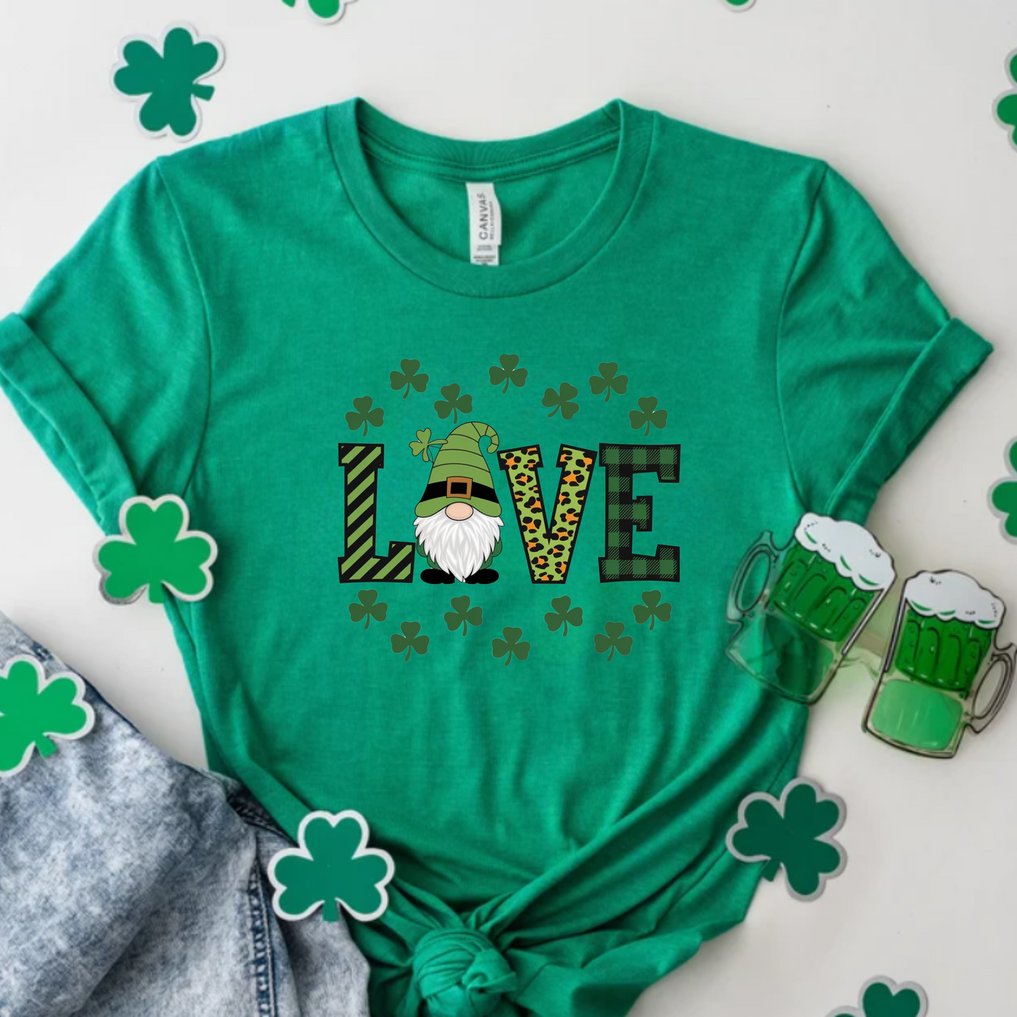 St Patrick's Day Gnome Love Tee