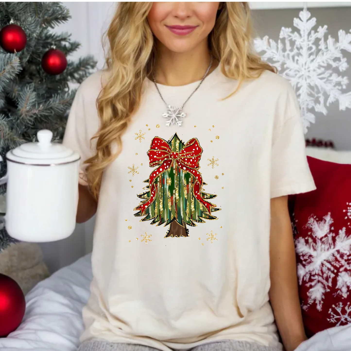 Green and Gold glitter tree