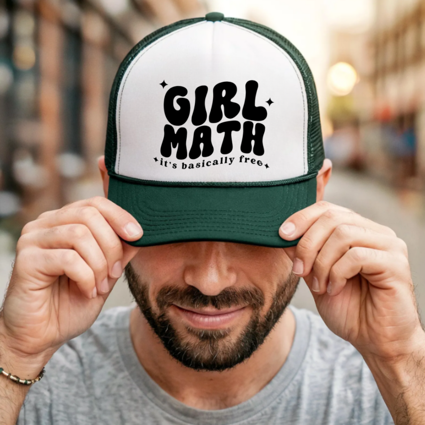 Trucker Cap Girl Math so its basically free