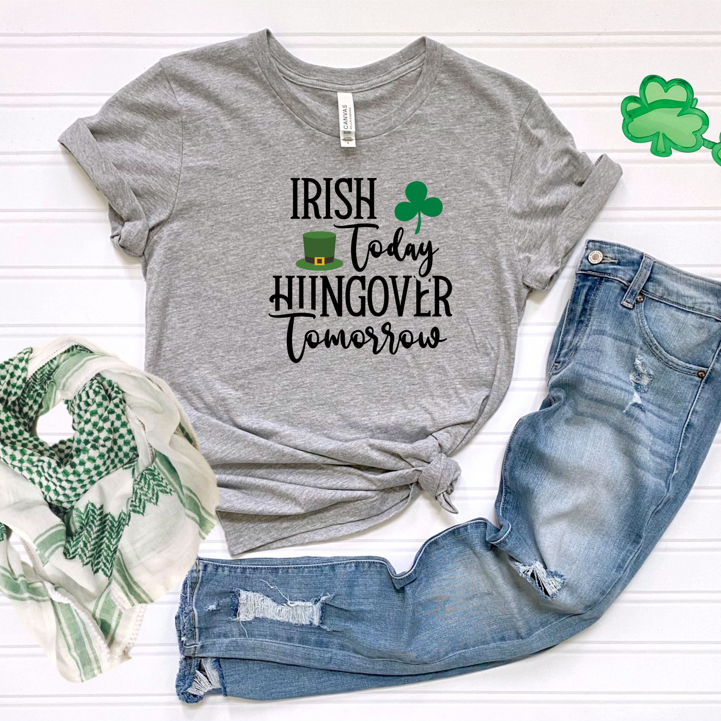 Irish Today Hungover Tomorrow Unisex Tee - St. Patrick's Day Shirt