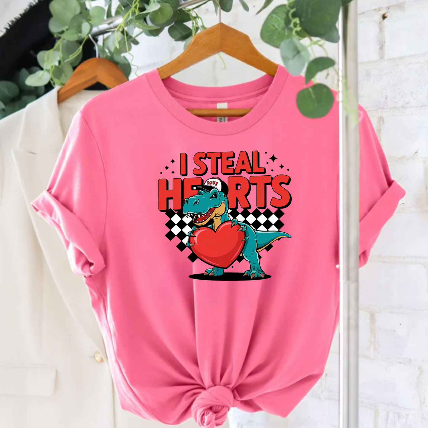Dinosaur I Steal Hearts Tee