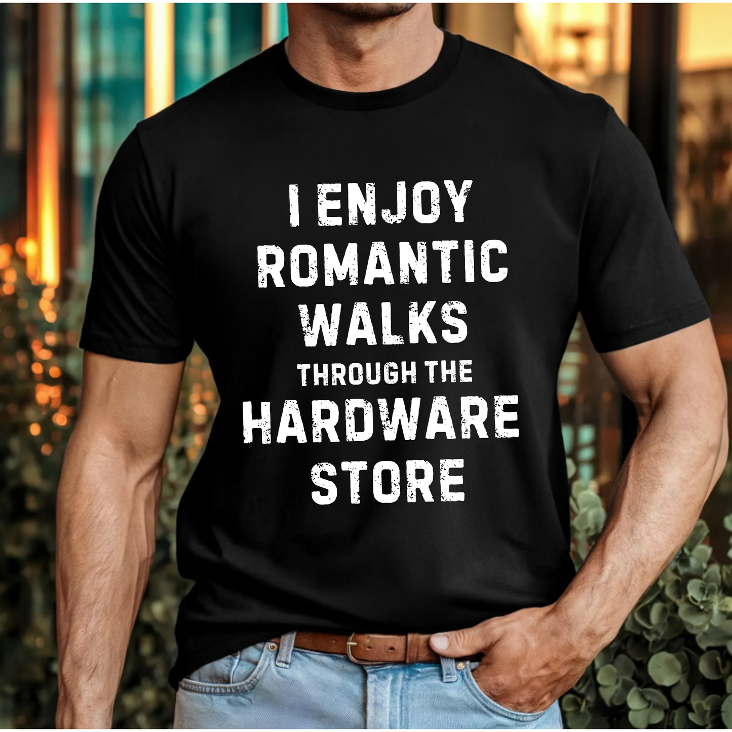 Mens Shirt Romantic Hardware Store Walks Tee