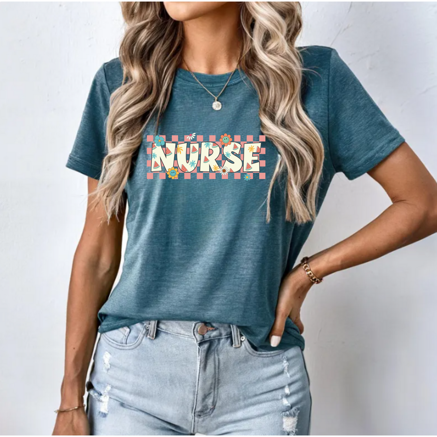 Floral Nurse Tee