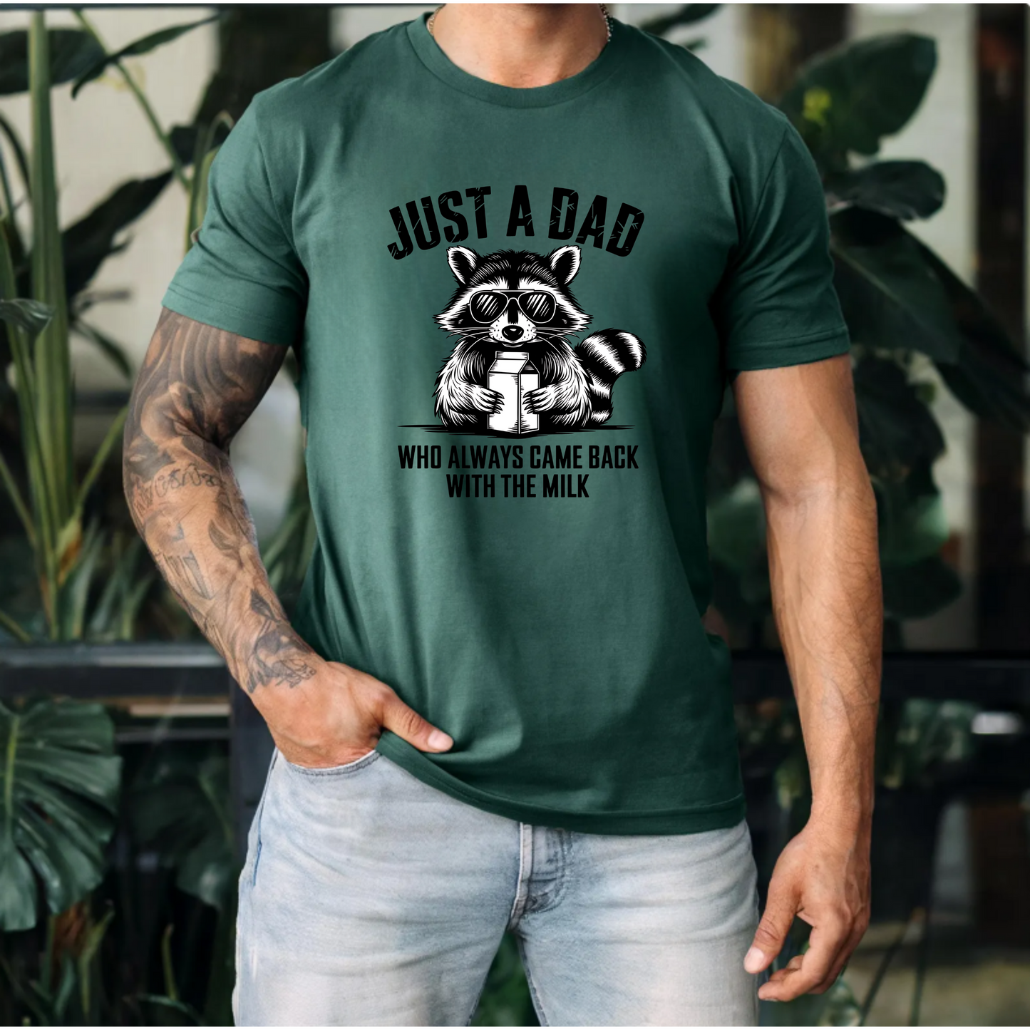 Just a dad who always come back with the milk T-Shirt
