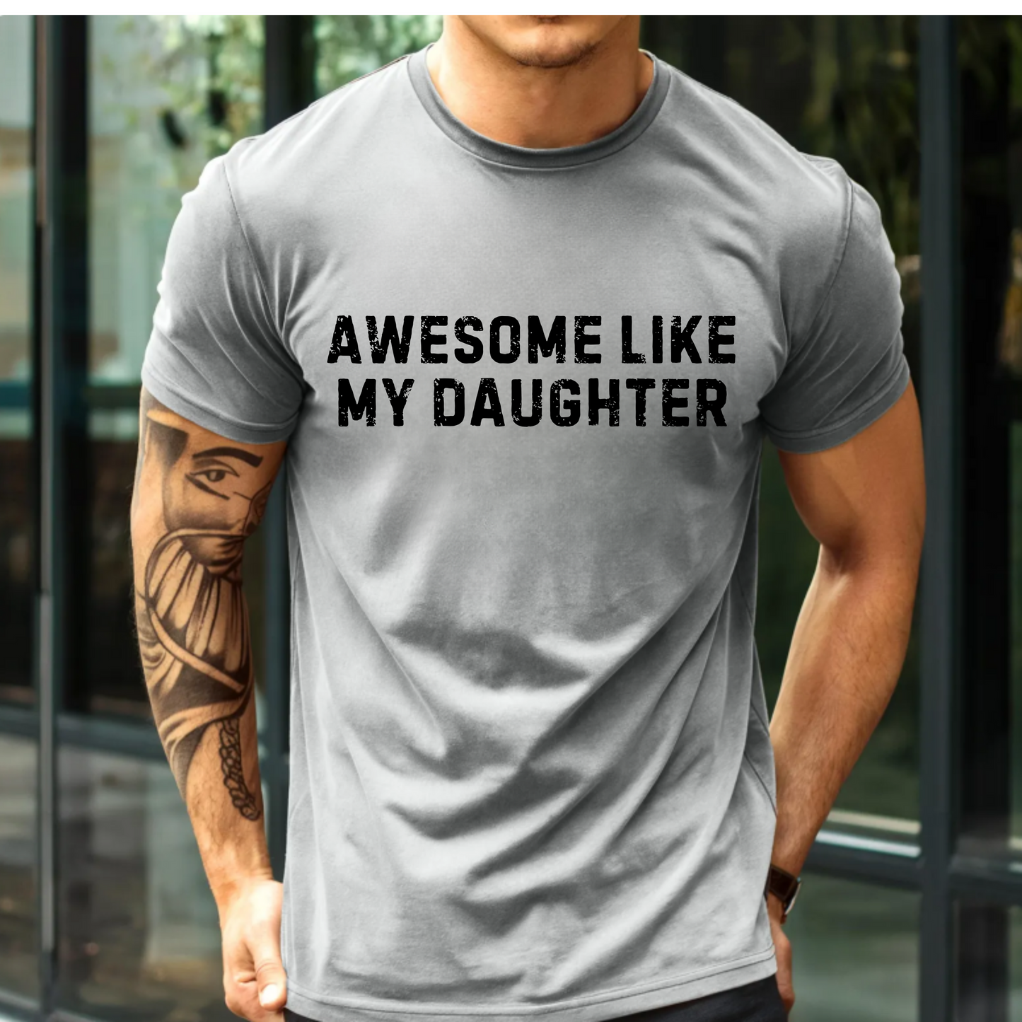 T-Shirt - Awesome like my daughter Unisex Jersey Short Sleeve Tee