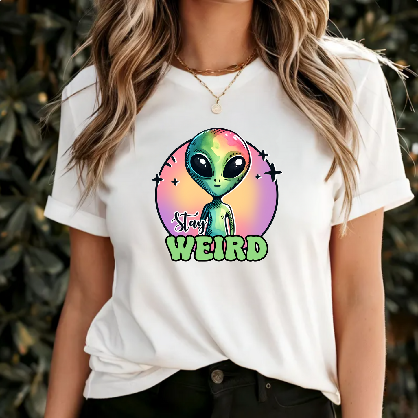 Alien Unisex Tee - Stay Weird Design