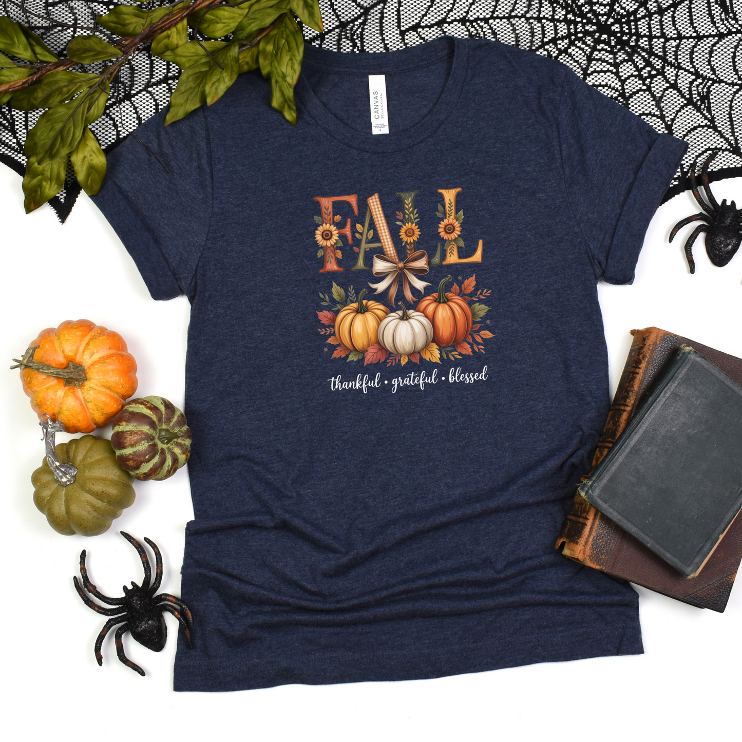 Fall Thankful Grateful Blessed T-Shirt