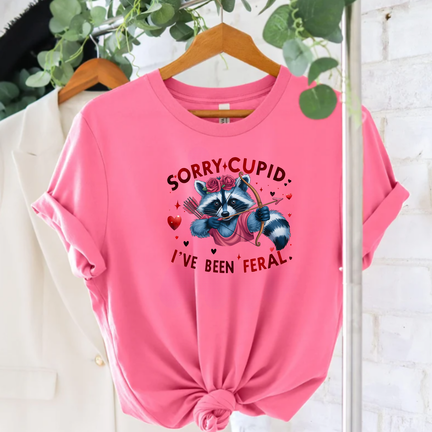 Sorry cupid I've been feral Valentine's Day Tee