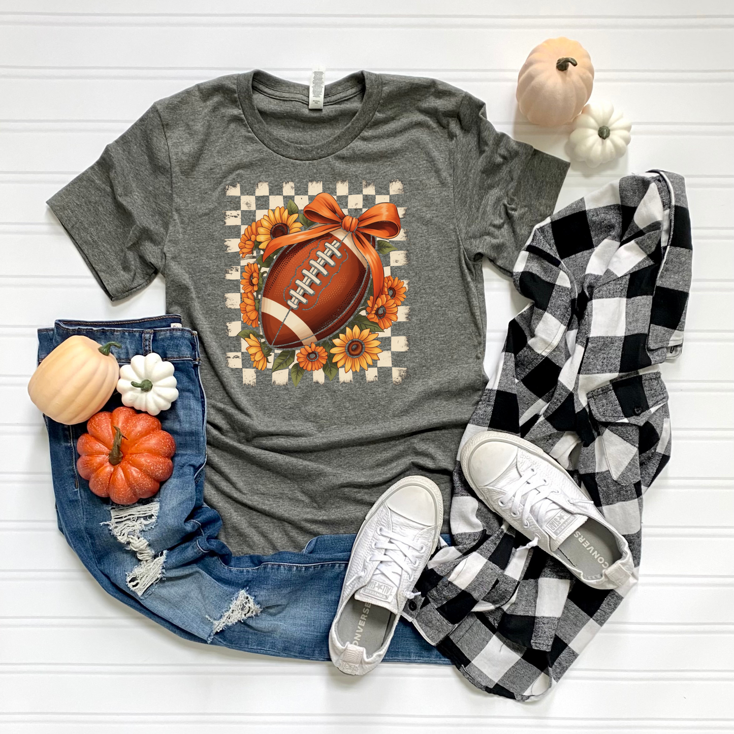 Football Floral Unisex Softstyle T-Shirt | Sports Tee, Gift for Football Fans, Casual Wear, Fall Apparel, Team Spirit Top