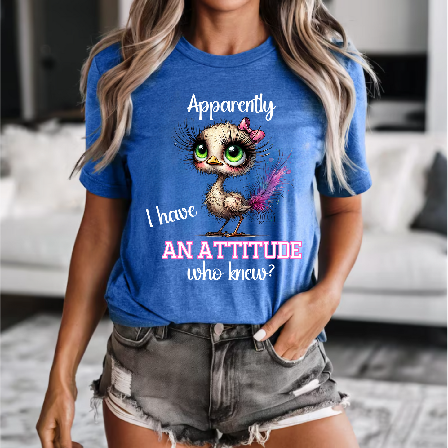 Funny Bird Unisex Tee - Apparently I Have an Attitude Who Knew