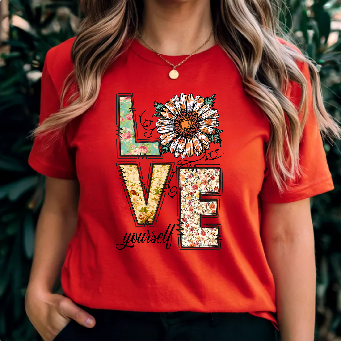 Floral Love Yourself Tee
