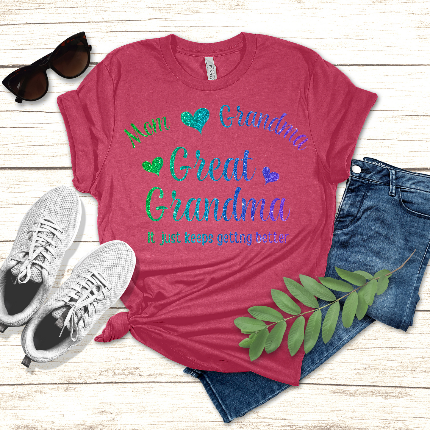Family Generation Tee Shirt - Mom Grandma Great Grandma Gift