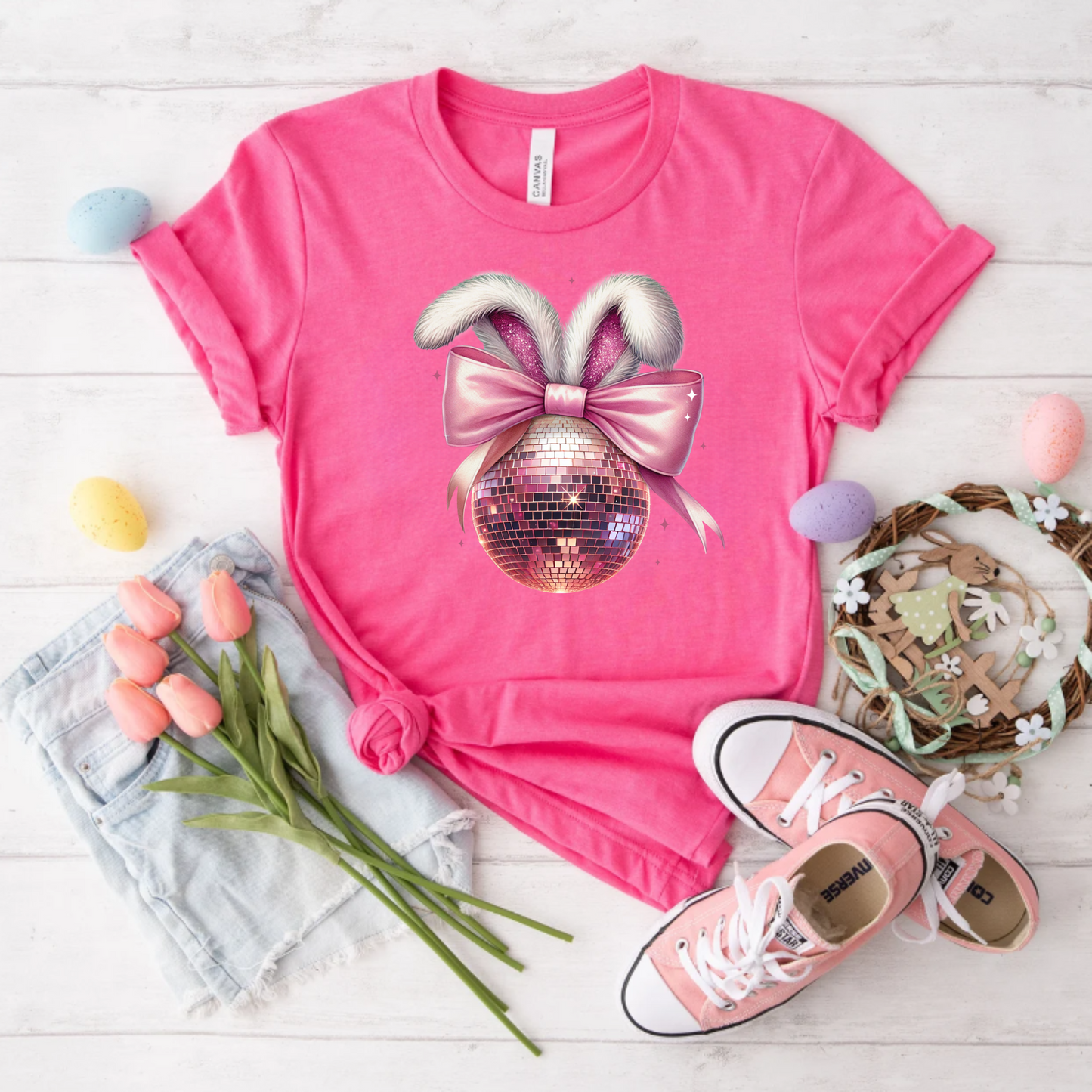 T-Shirt - Disco Ball Bunny Rabbit Graphic Tee