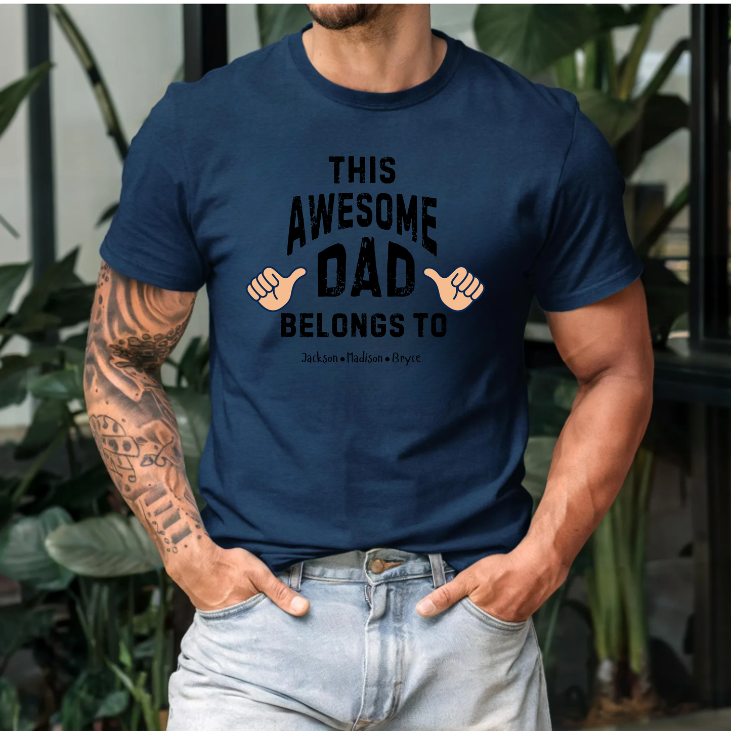 Father's Day Unisex Tee - This Awesome Dad Belongs To