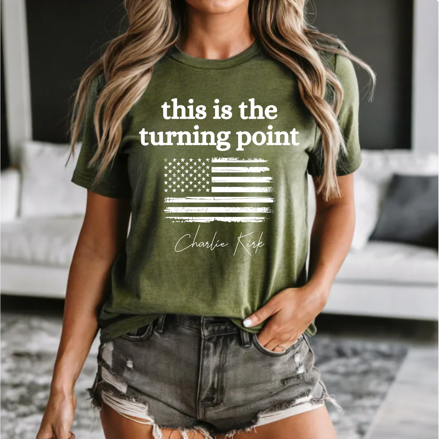 Unisex T-Shirt - 'Turning Point' Charlie Kirk Quote Tee
