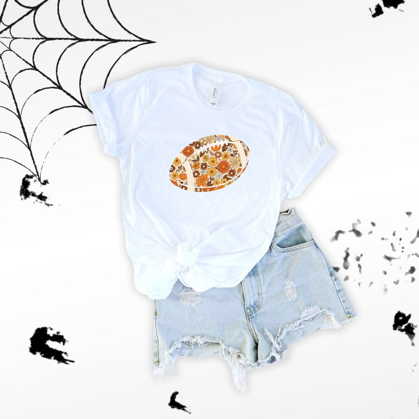 Floral Football Unisex T-Shirt