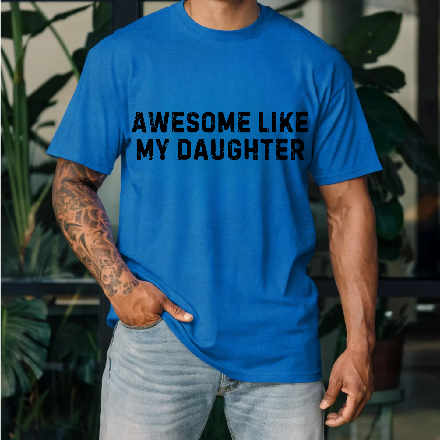 T-Shirt - Awesome like my daughter Unisex Jersey Short Sleeve Tee