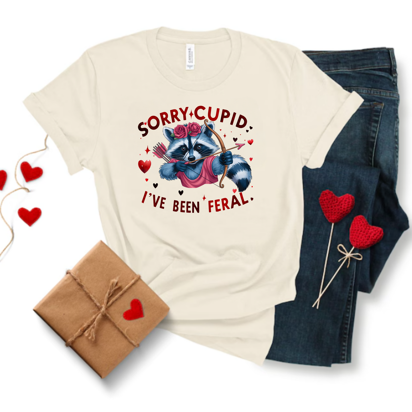 Sorry cupid I've been feral Valentine's Day Tee