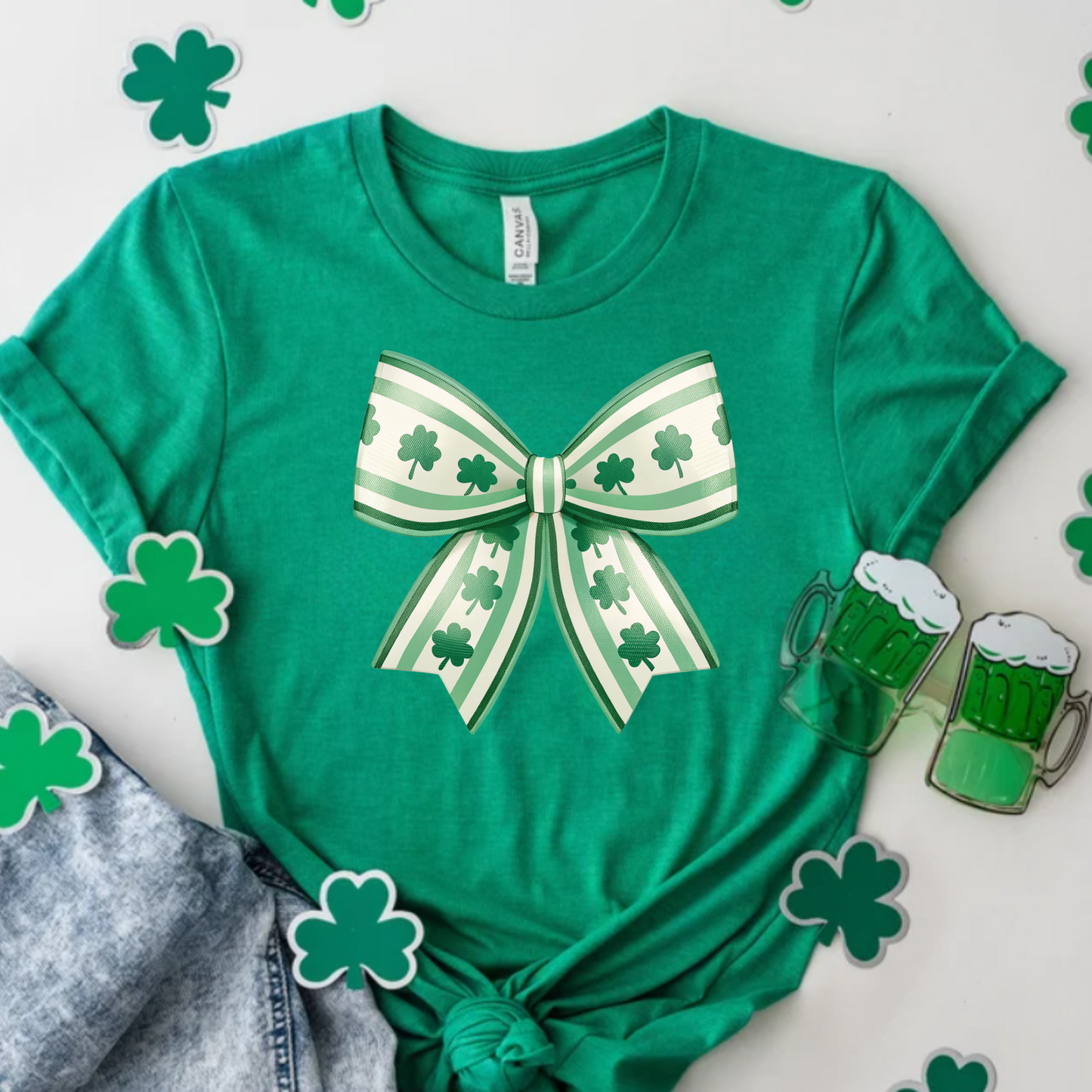 St Patrick's Day Bow Tee