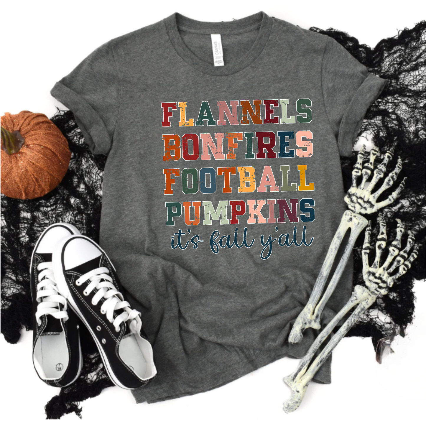 Fall Vibes Unisex T-Shirt - flannels, bonfires, football, pumpkins