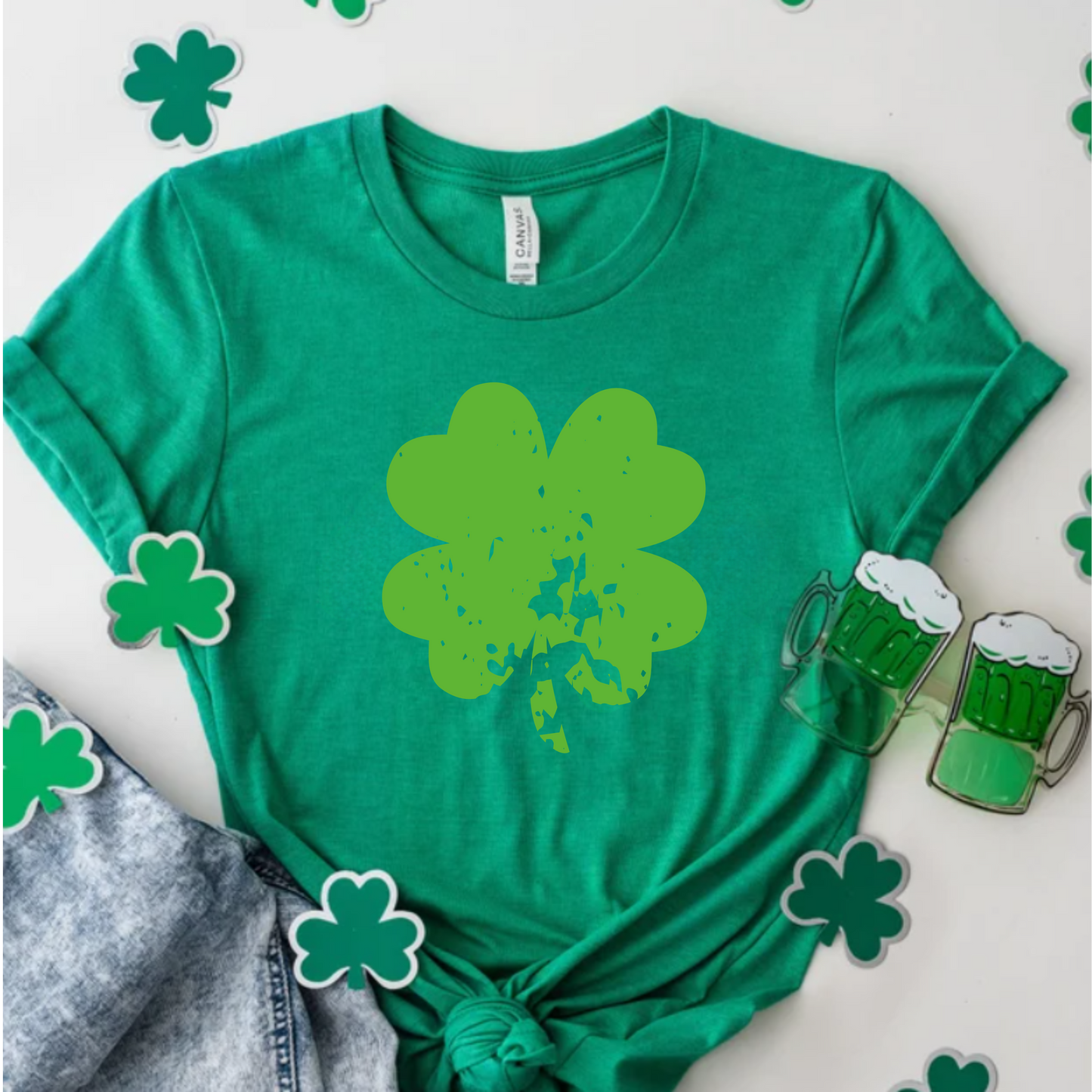Distressed Shamrock Tee